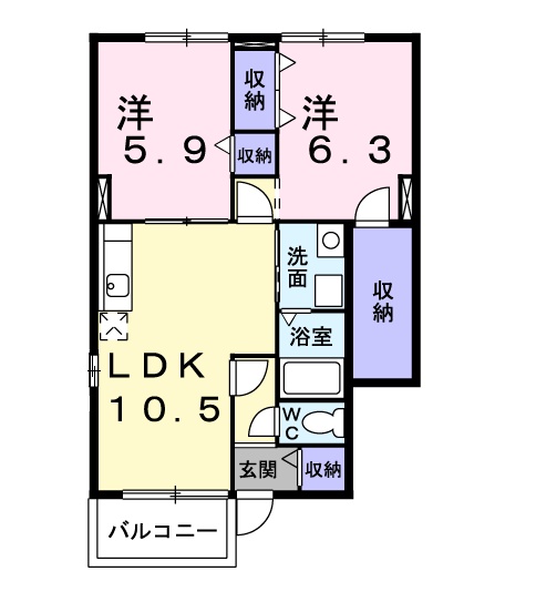 エスペランサＡの間取り