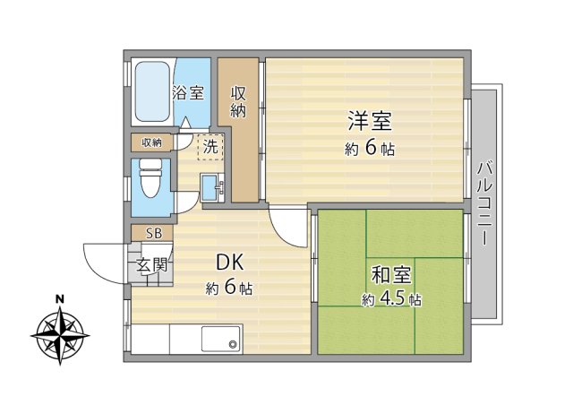 ハイツ朋栄の間取り