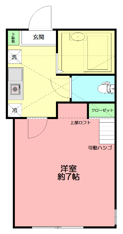 逗子市久木のアパートの間取り