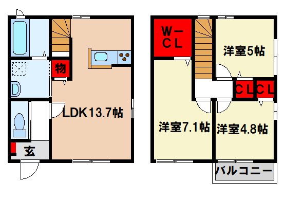 リズミカーサ.1stの間取り