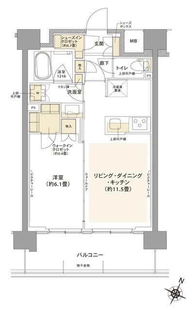 コムレジ赤羽　賃貸棟の間取り