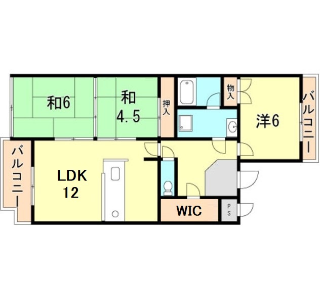 神戸市西区池上のマンションの間取り