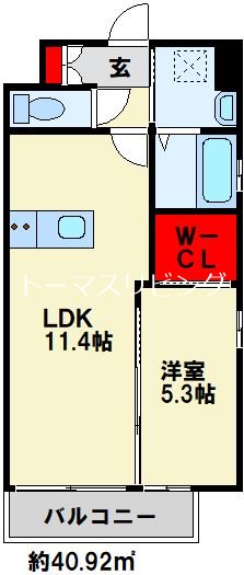 アピアランス歯大前IIの間取り