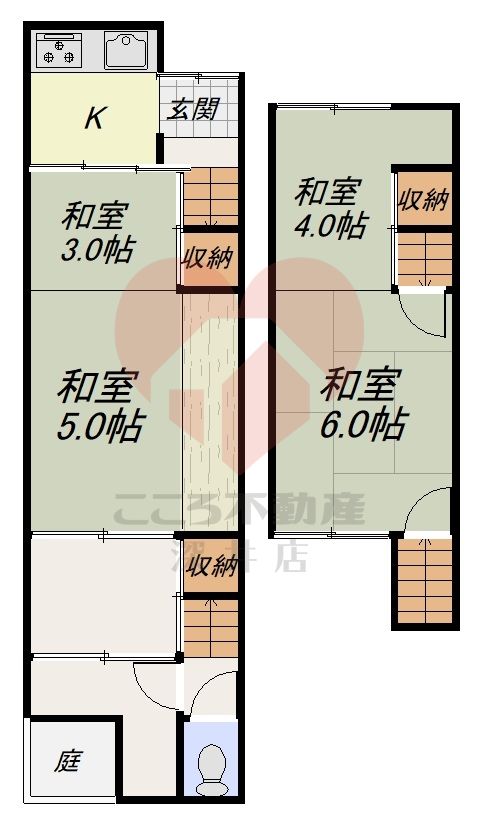 大阪市住之江区西加賀屋４丁目戸建の間取り