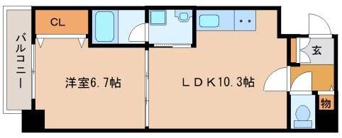 高栄京町マンションの間取り