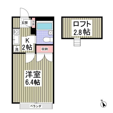 ヤングヒルズ越谷 IIの間取り