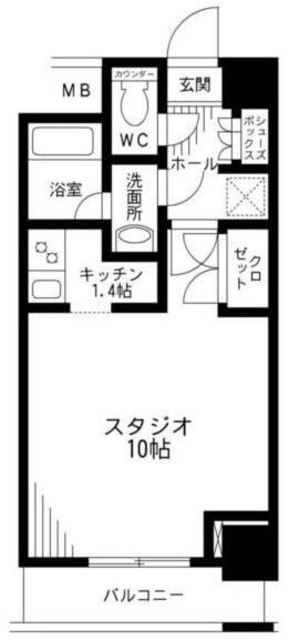 千代田区神田神保町のマンションの間取り