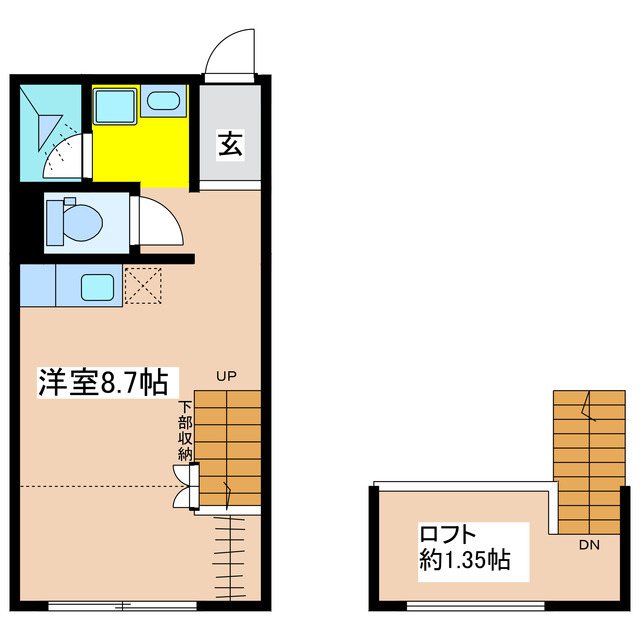 松本市大字南浅間のアパートの間取り