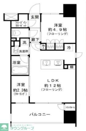 パークリュクス博多駅前の間取り