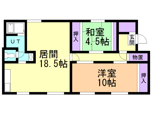 札幌市西区宮の沢二条のマンションの間取り