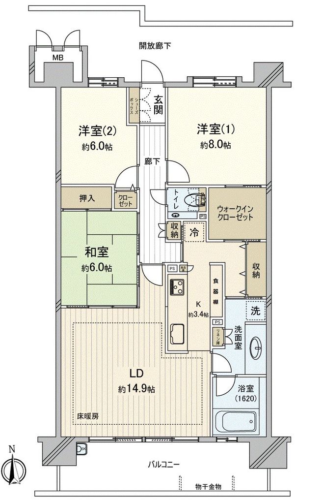 ルネ・アクシアムの間取り