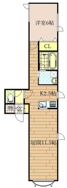 旭川市東光四条のアパートの間取り