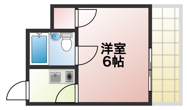 大阪市浪速区塩草のマンションの間取り