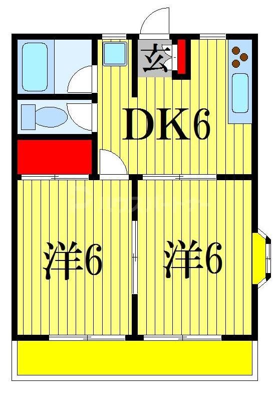 市川市北方のアパートの間取り