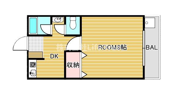 高松市田村町のマンションの間取り