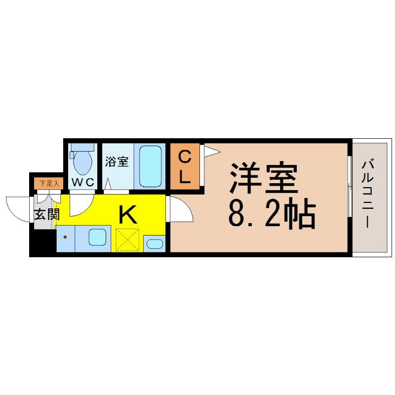 名古屋市中区古渡町のマンションの間取り