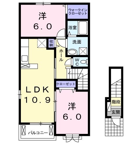 ピンズ感田IIの間取り