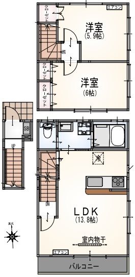 サンライズ北馬込の間取り