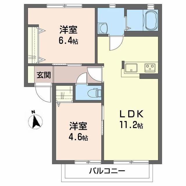 フレグランス桃源の間取り