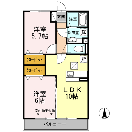 エクセルハイム　IIの間取り