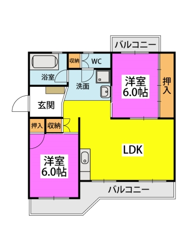 ビレッジ都府楼の間取り