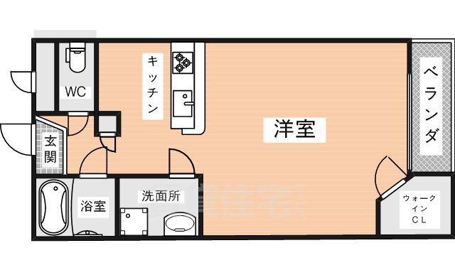 生駒市小平尾町のアパートの間取り