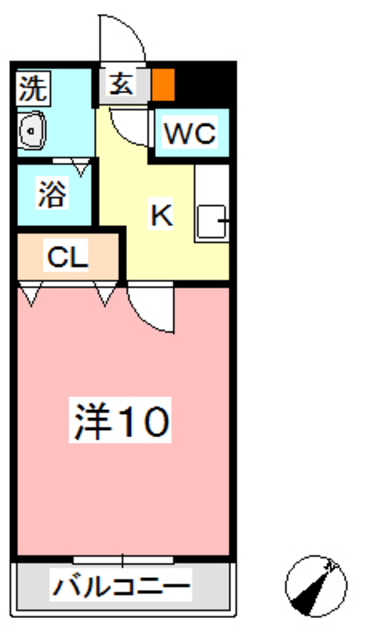 倉敷市羽島のマンションの間取り