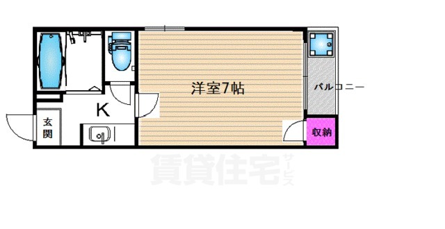 京都市東山区上梅屋町のマンションの間取り