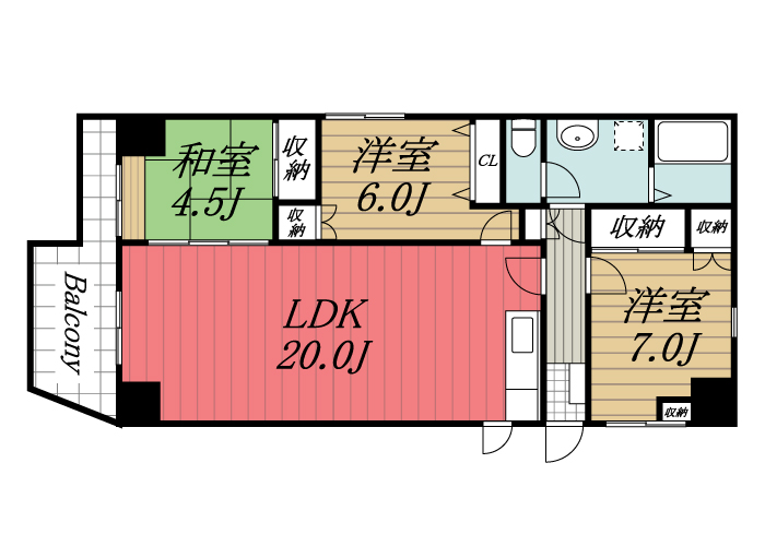 佐倉市大蛇町のマンションの間取り