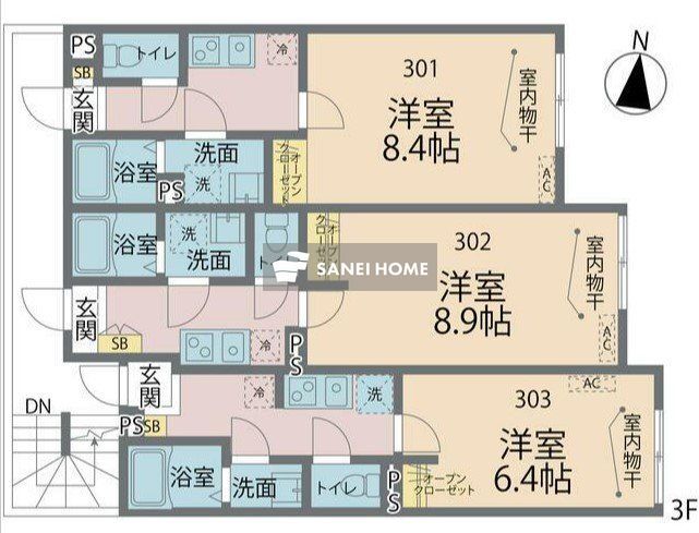 カインドネス新秋津の間取り