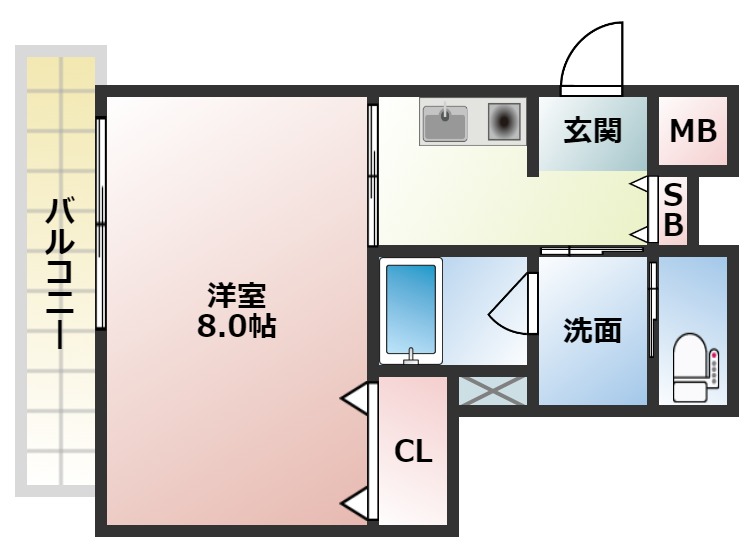 Espoir東寺の間取り