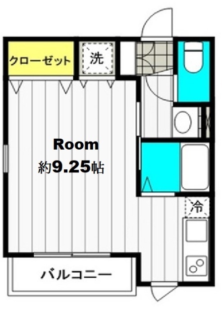 越谷市北越谷のアパートの間取り