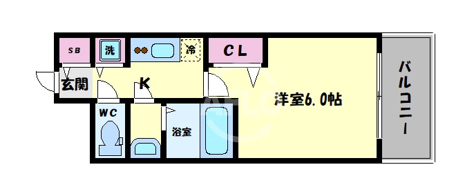 プレサンス玉造駅前の間取り