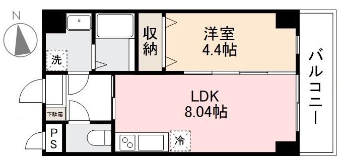 高松市多賀町のマンションの間取り