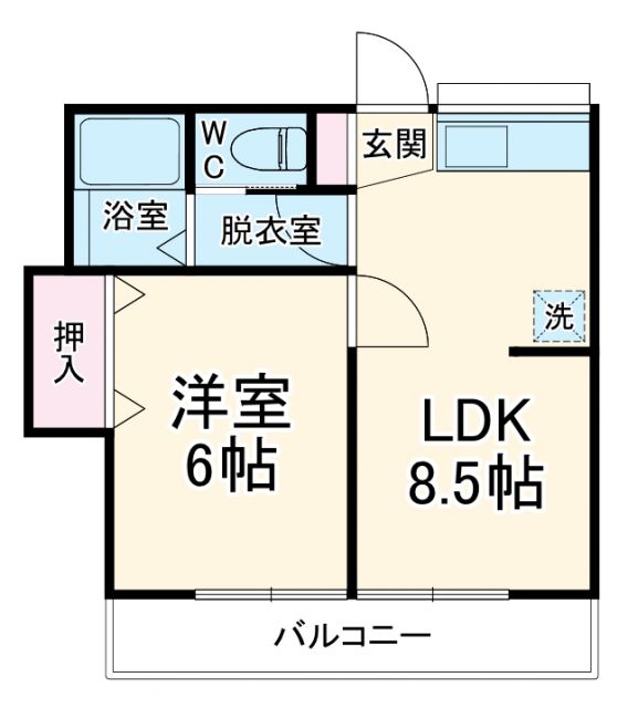 横浜市青葉区桂台のアパートの間取り