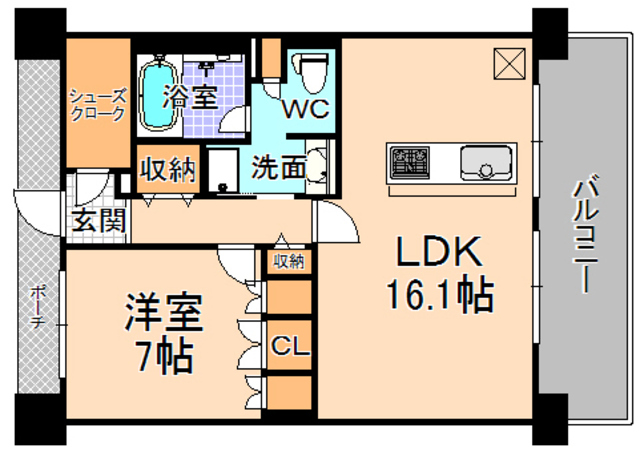 【セントラルステージ伊丹駅前103号室の間取り】