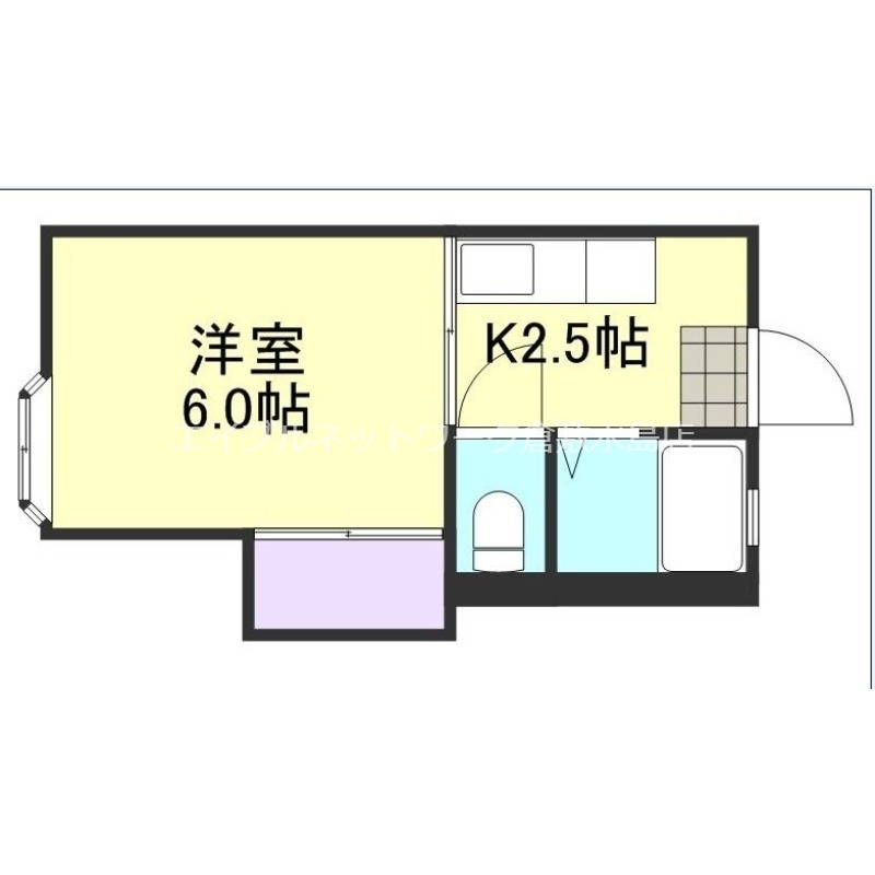 総社市中央のアパートの間取り