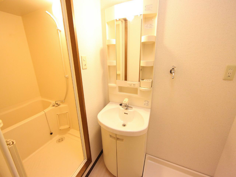 洗面設備　脱衣所　独立洗面台　収納スペース有