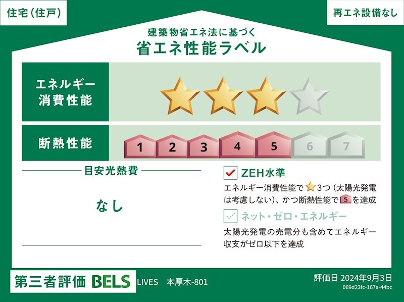 省エネ性能ラベル　ZEH水準達成