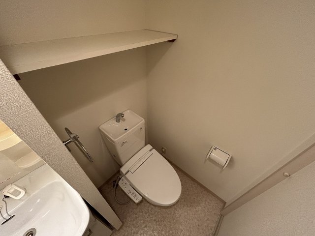 トイレ　落ち着いた色調のトイレです