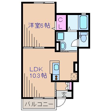 東急東横線 菊名駅 徒歩6分 2階建 築13年の間取り写真