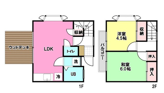ＪＲ東海道本線 戸塚駅 バス乗車時間：16分 最寄りバス停で下車 徒歩1分 2階建 築32年の間取り写真