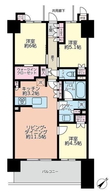 プレミスト鶴見花月園総持寺ステーションフロントの間取り写真