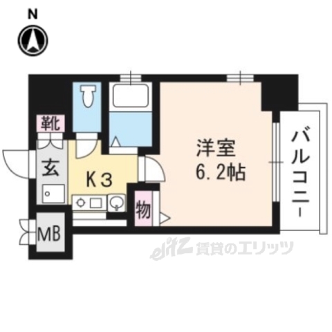 ベラジオ二条城前の間取り写真
