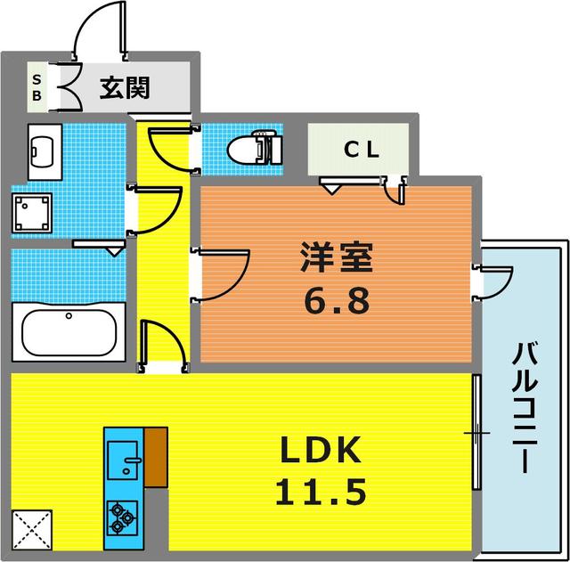 アルコイリス上筒井の間取り写真