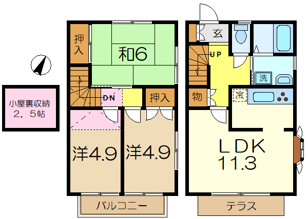 ツインハイツ能見台2の間取り写真