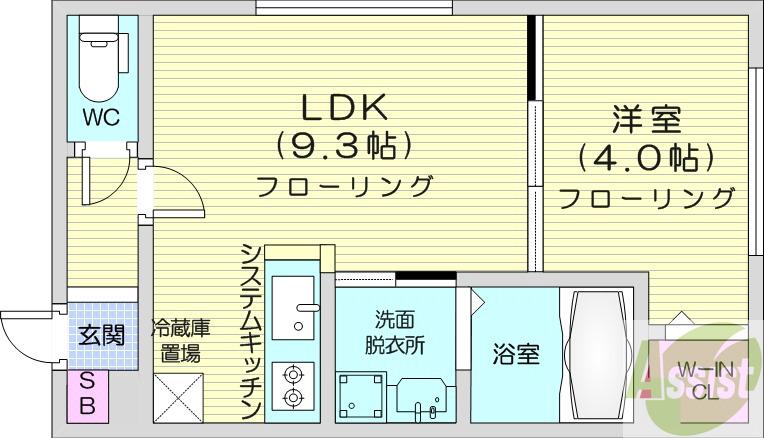 地下鉄東西線 菊水駅 徒歩14分 5階建 新築の間取り写真