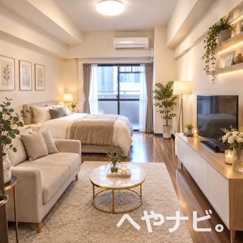 居室・リビング　★リビング　AIイメージでホームステージング