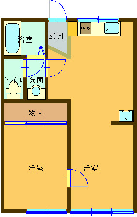 ルミナス伊与久の間取り