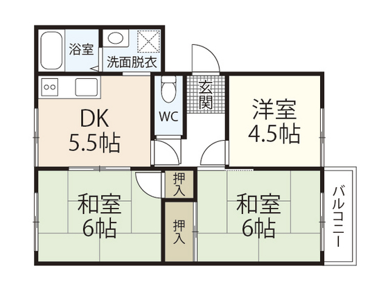 【コーポ川口Ａの間取り】